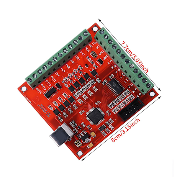 Cnc Usb Mach3 100khz Breakout Board 4 Akse Interface Driver Motion Controller