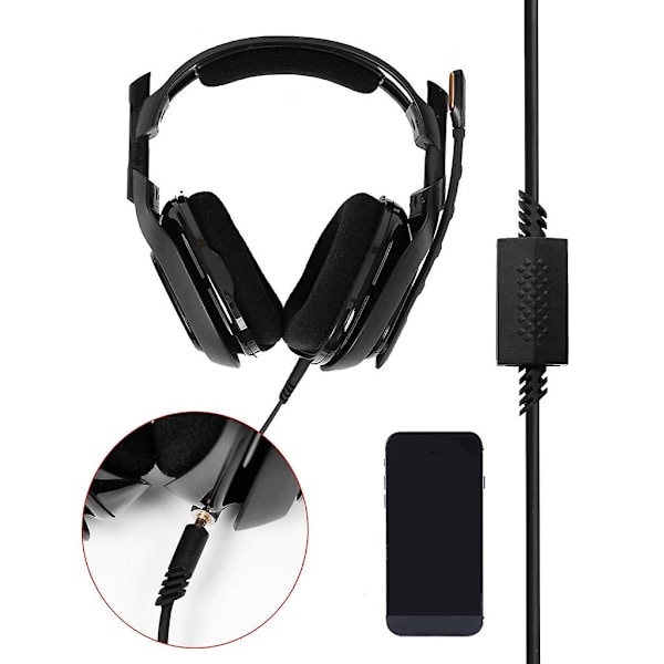 Kestävä kuparinen audiokaapeli Astro A10 A40 A30 -pelikuulokkeiden hadsetille