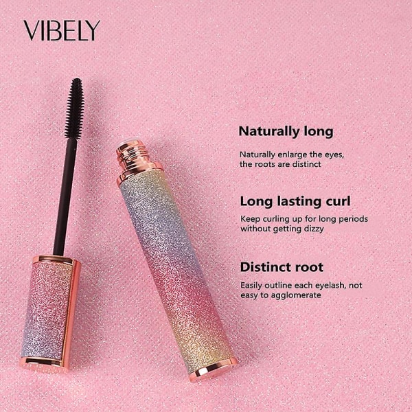 Galaxy Mascara 4d Silkefiber Vipper Tykk Forlengende Vanntett Mascara