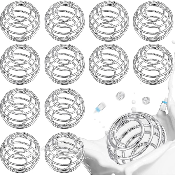 12 stk. Blender-piskeris-kugle - Rustfrit stål Shaker-kugle Kompatibel med protein shakes