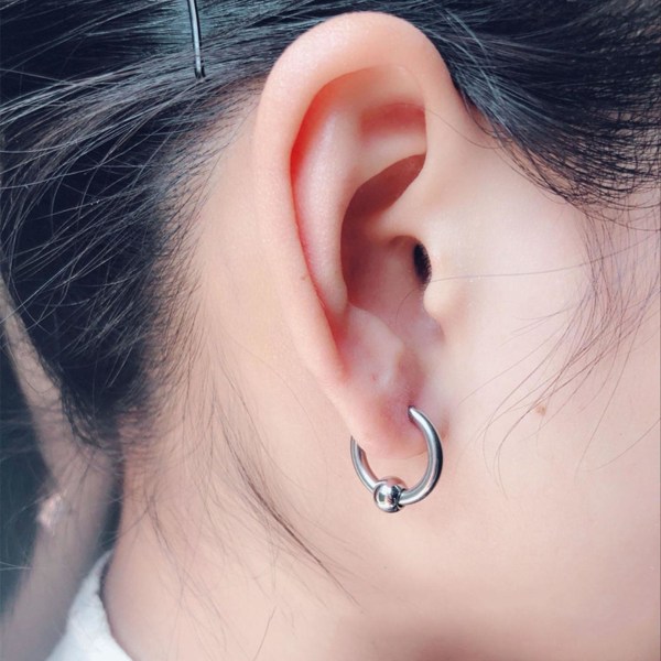 10 st/set Hypoallergena broskpiercing örhängen Tragus örhängen i rostfritt stål