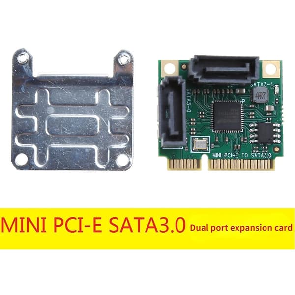 Mini Pcie - Sata 3.0 -sovitin 6gbps 2 portin Sata3 -laajennussovitin