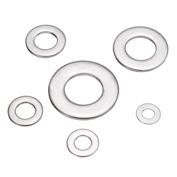 105 stk 304 flate rustfrie stålskiver M3 M4 M5 M6 M8 M10
