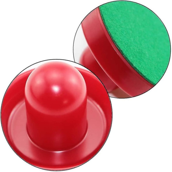 Lättvikts Air Hockey Mörkblå och Röd Air Hockey Pushers - Röda Ersättningspuckar för spelbord, utrustning, tillbehör (standardstorlek, 4 Pushers A