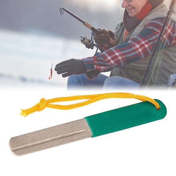 Bærbar Fiskekrok-Sliper med Lanyard - Fiskeverktøy for Rask Sliping av Fiskekroker