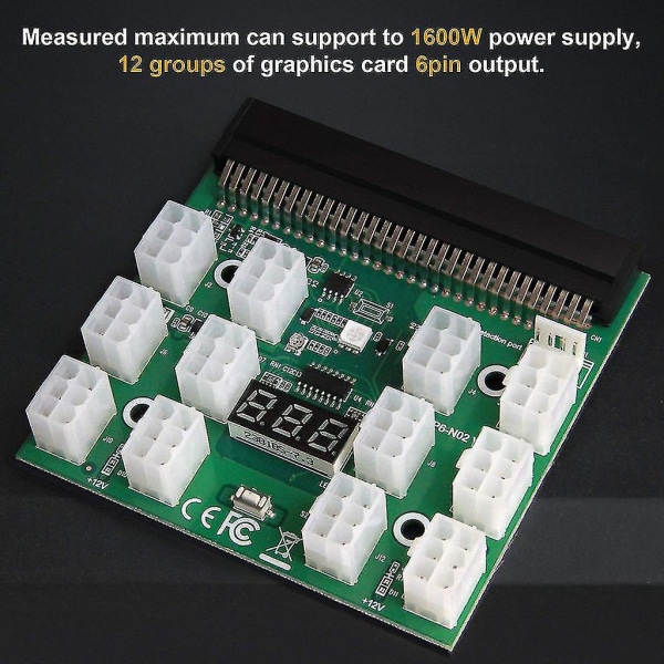 6-pin Ethereum Eth Zec Mining Virtalähde 12v Gpu/psu Breakout-kortti
