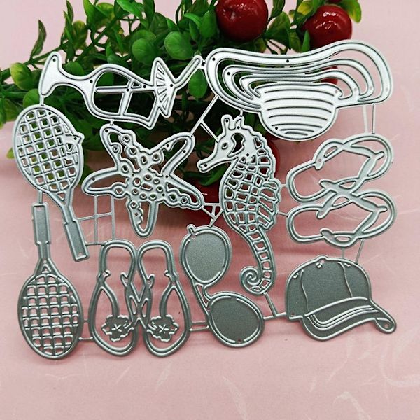 Strand Metal Die Cuts Ferie Serie Skæredøre DIY Prægnings Stencils Skabeloner