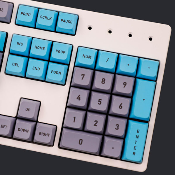 133 nøkler Pbt Keycaps Xda Profil Dye Sub Blå Tegneserie Gaming Mekanisk Keycap