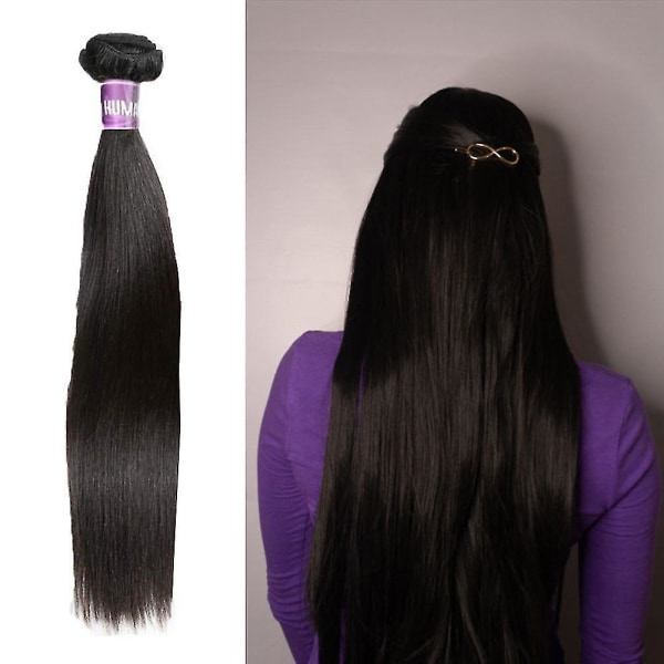 Kvinder lige lang syntetisk hår varmeresistent fiber paryk forlængelse hårstykke