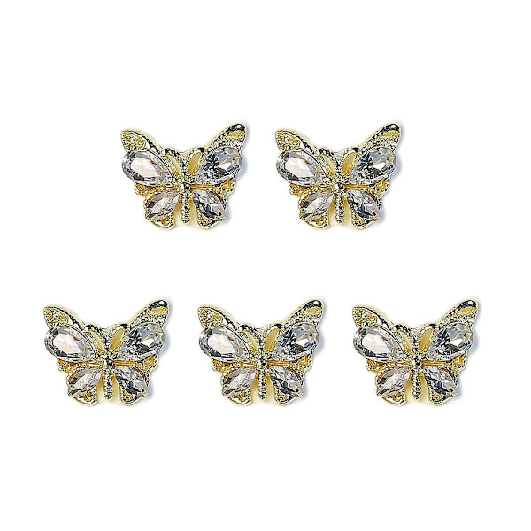 5 stk. Legering Neglekunst Rhinestones Krystal Perler Til Negle Dekoration Ringe Øreringe Diy 2271