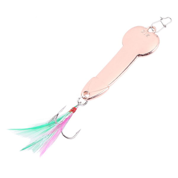 2 st fiskedrag lockbete krok Dick Spinner sked Pike Vib Wobble lockbete krok (guld 21g)
