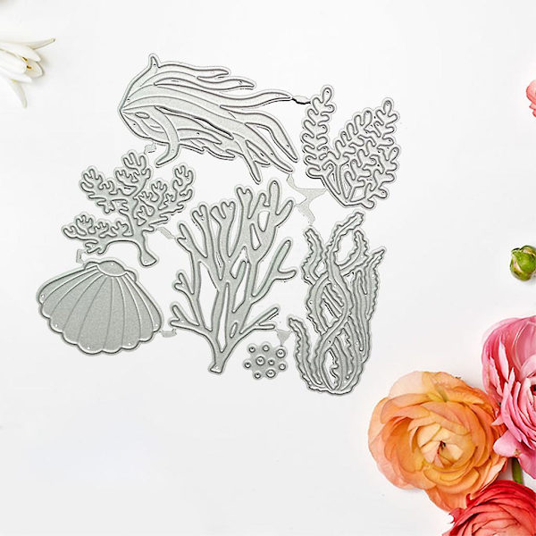 Akvatiske planter metalklippestans skabelon DIY Scrapbooking Album Papirkort Skabelonform Embossing Kunsthåndværk Dekoration