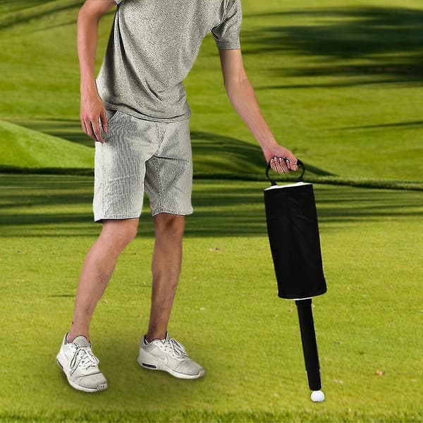 Bærbar Golfboldopsamler - Opsamlingsenhed med Lommeopbevaringspose