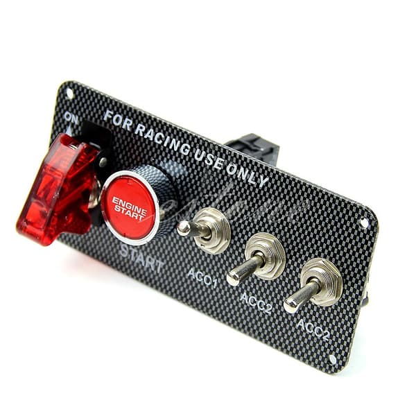 Racing Car 12v Tändningsbrytare Panel Motor Start Tryckknapp Led Växla
