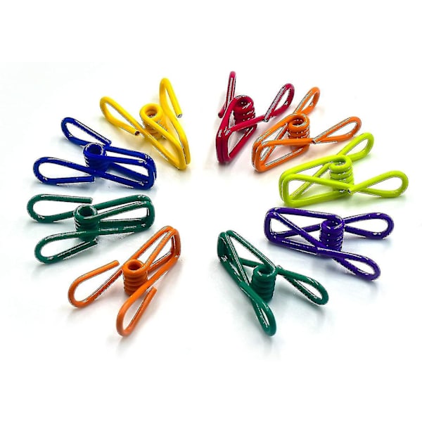 Zk- Chip Clips, Praktiska PVC-belagda Stålklämmor för Matförpackningar, Chips Påsar, Kläder, Pack med 16, 2 Tum$chip Clips, Påsklämmor (Slumpmässiga Färger)