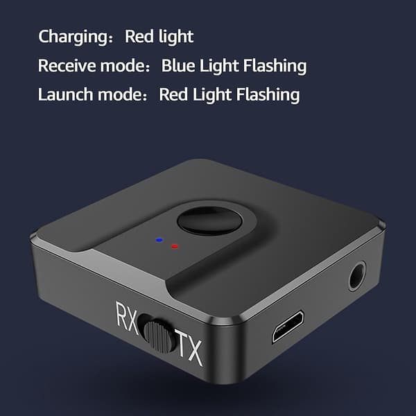 Bluetooth-kompatibel 5.0 USB-adapter Audiomottaker Sender for PC-høyttaler