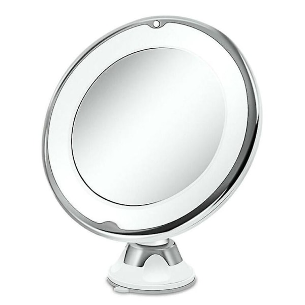 Dimfri sugkopp Spegel Dusch Rakning Smink Dimfri spegel med LED-ljus