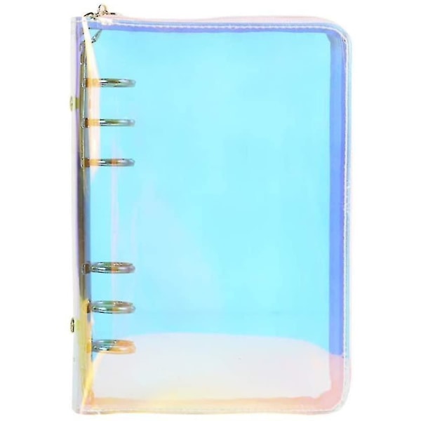 Personal Compact Zip Organizer, A6 6-ring Glidelås Binder Planner Cover