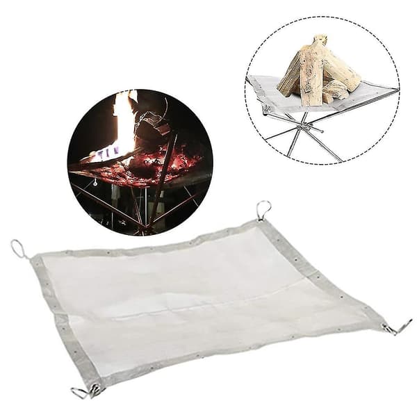 Mesh-bålplads, sammenklappelig, bærbar, til picnic, vandreture, baghave, bålstand