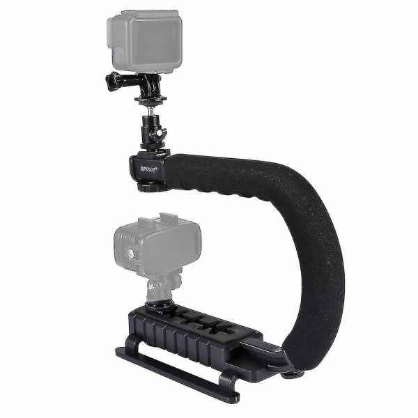 Puluz Pkt3011 Stabilisator Bærbar U-formet Dv Rack Med Telefonholder Sort