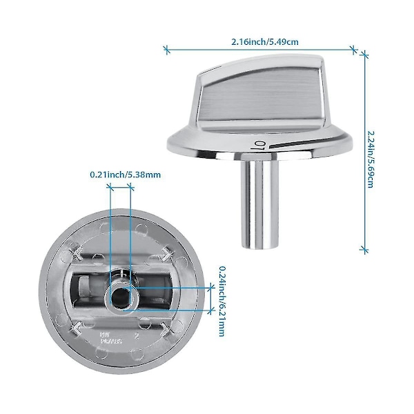 Oppgrader 5304525746 Brennerknapp for , Komfyrknapper, Komfyrdeler, Erstatt Kontrollknapp 5304504839
