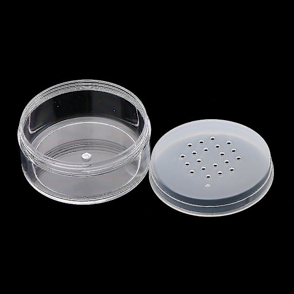 5 stk. 50g tomme plastik pulver krukke med sort låg til kosmetik pulver tom
