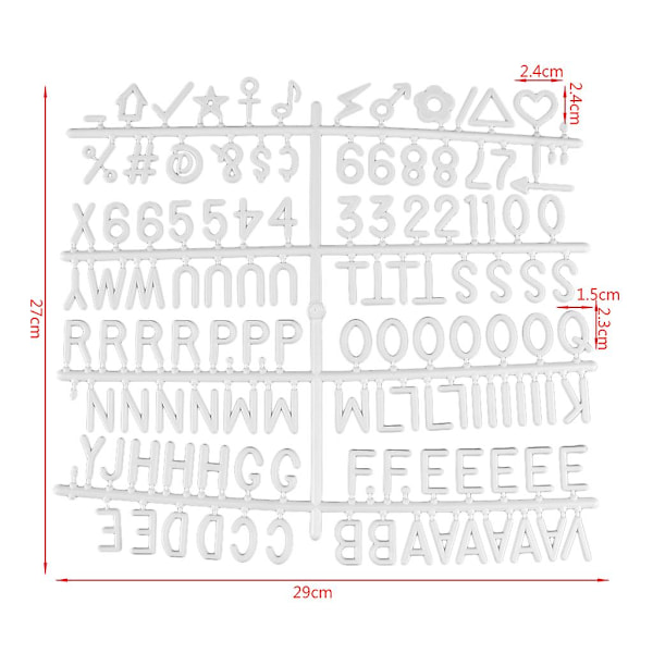 126x siffror specialtecken ord bokstäver för meddelandeskyltar och bokstavstavlor