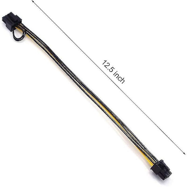 Pcie 6-bens han til 8-bens (6+2) han Pcie adapter strømkabel (4-pak)
