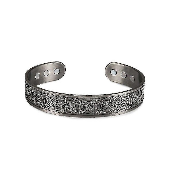 Viking Ren Armbandsmanchet i Rent Koppar Justerbar Energiband Magnetiskt Armband Fördelar Hård Hälsa Man Armband Knuten Metall cb063sb 15mm