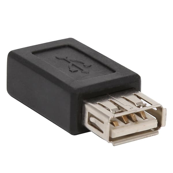 Usb 2.0 Typ A till Mini Usb 5-pin Typ B Hona/hona Adapter - 2-pack, Svart
