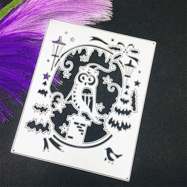 Pöllö tähti metallileikkurit Diy leimasimet käsityömalli muotit Stencilit