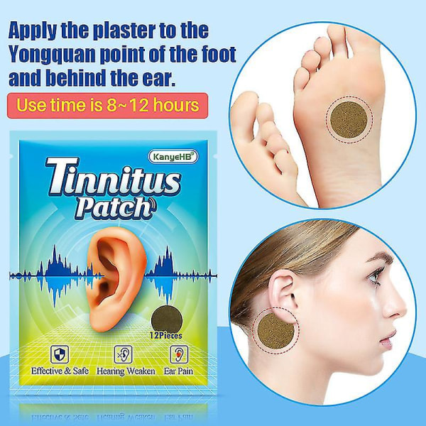 3-pose bærbar tinnitusplaster Lindre oppkast Svimmelhet Luftsyke