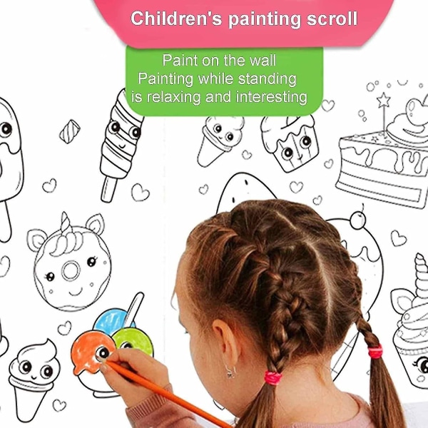 Lasten värityspöytäliina | Lasten piirustuspaperi | Uudelleenliimatut piirustuspaperirullat lapsille väritettäväksi