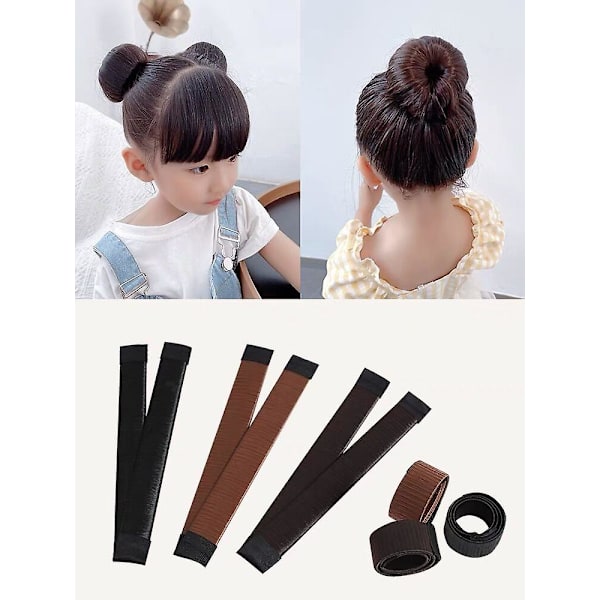 2 st Off White Hårstilverktyg Hårband Bun Maker Set Håraccessoar för Flickor Kvinnor