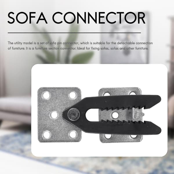 2 stk Sofa Sette Sofaseksjon Forbindelsesbeslag Alligator Stil