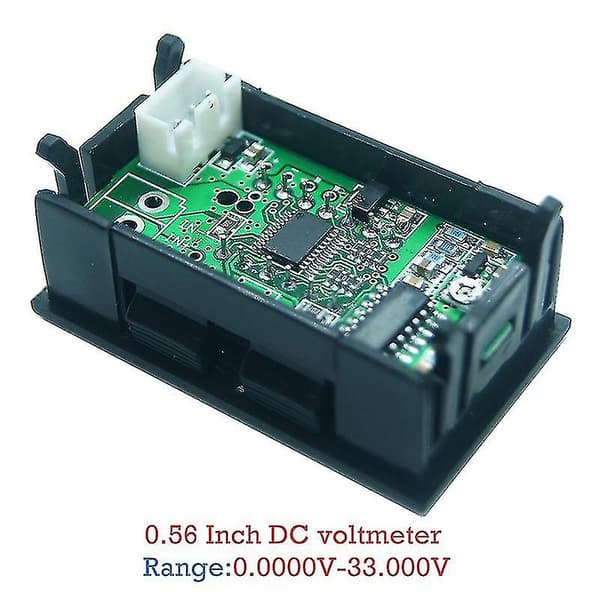 Digital 0,56 tommer LED Display 5 Bits DC 0-33,000V Voltmeter Spændingsmåler Tester