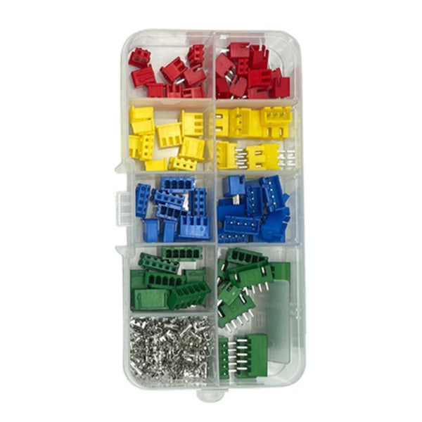 230 stk 2,54 mm 2p 3p 4p 5p hunn- og hann-tilkoblingsplugg terminal-kontakt