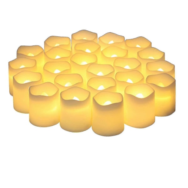 24PCS Flameless LED Tea Lights Candles Flickering Battery Operated Wedding UK