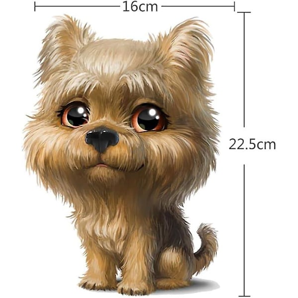 Set med 2 Simuleringsbilsdekaler, 3D Söta Kattbilsdekaler + Personlig Cartoon Hundbilsdekaler