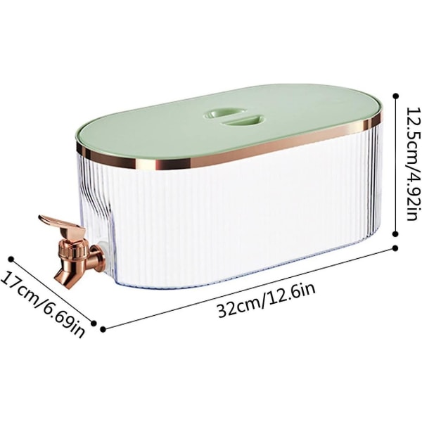 1 stk. drikkedispenser med hane - kold kedel med hane til køleskab - isterning limonade juicebeholdere til fester, 5,3 l vanddispenser til D