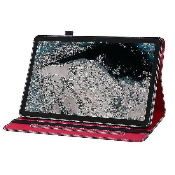 For Nokia T20 10.4 2021 Skin Feel Solid Color Zipper Leather Tablet Case