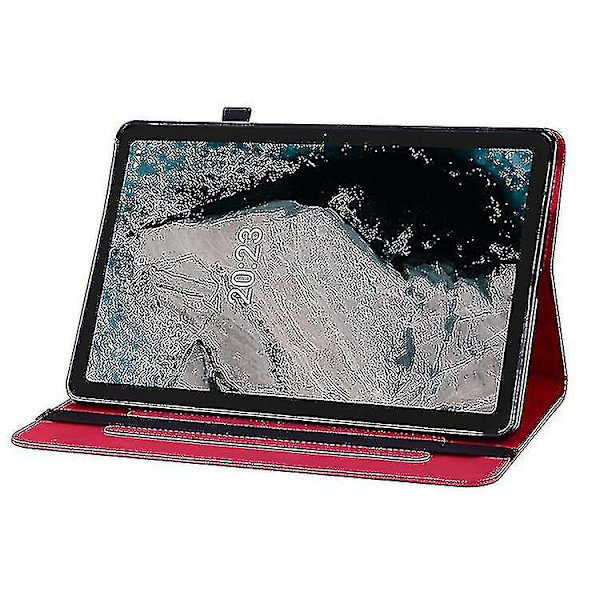 Nokia T20 10.4 2021 Skin Feel Solid Color Zipper Läderfodral