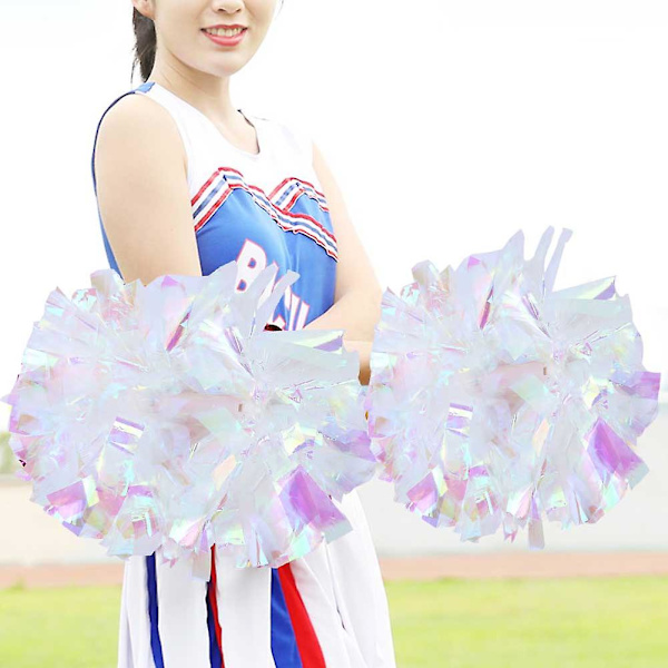 Pom poms for cheerleading, dansefester og skoleidrettskonkurranser - 7 farger tilgjengelig