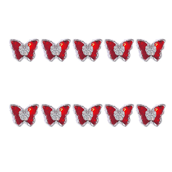 10 stk. Luksus 3d Zirkon Negle Krystal Kunst Håndværk Rhinestones Charms Negle Diamanter Style 2373