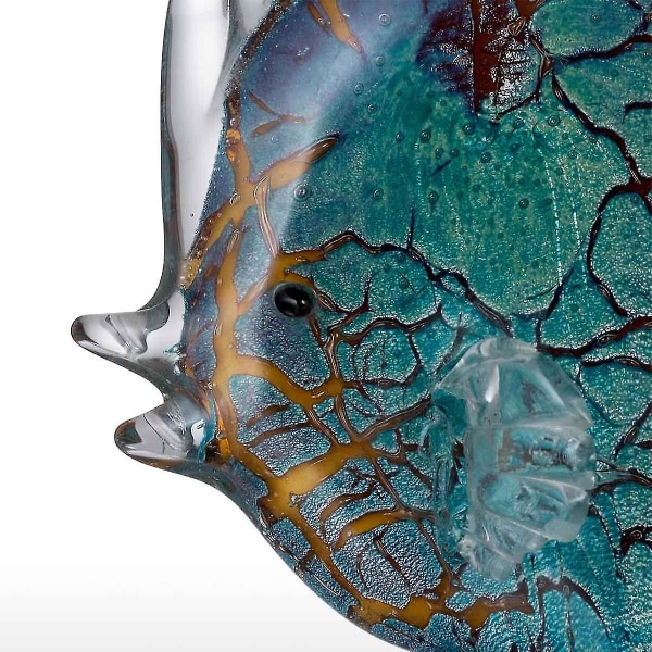 Fargerik tropisk fisk Glass Ornamenter Glass Skulptur Papirvekt Crystal Statue Dekorativ