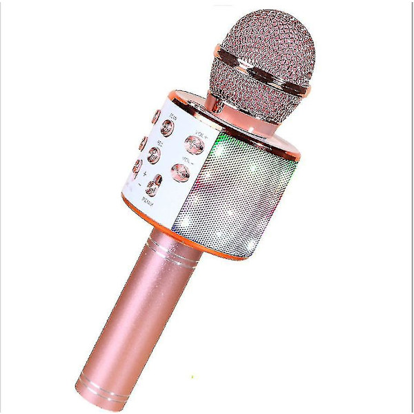 Trådløs mikrofon, børnemikrofon med LED-lys, Bluetooth-mikrofon