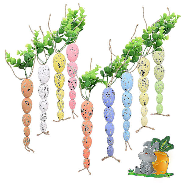 Påskeæg Ornamenter Dekorationer 2 Farver Skum DIY Håndværk 32cm