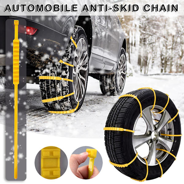 Lattia- ja höyrypuhdistajan tarvikkeet 6 kpl/setti Talviset liukastumisenestokaapelinsidonnat Kannettaville ajoneuvoille Lumi Mud Wheel Tyre Autorenkaan lumiketjut Universaali