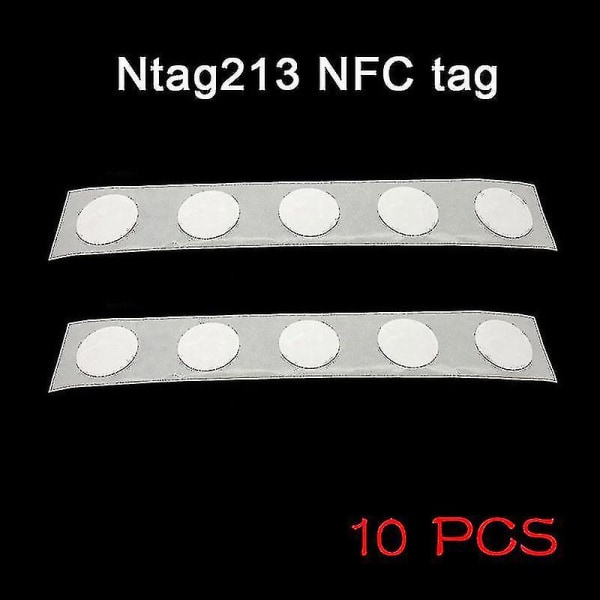 Nfc Tag Sticker 13,56 Mhz 25 mm Chip Universal Holdbar For mobiltelefoner - 10 stykker