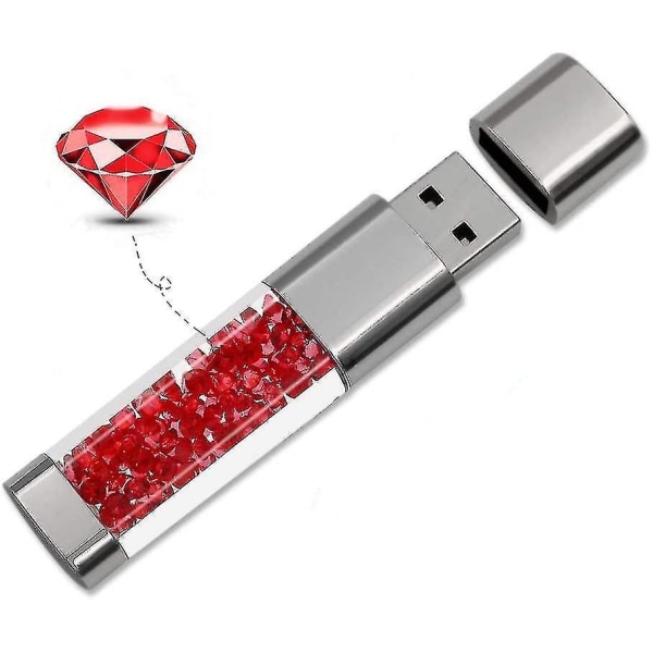 32 Gt Jewelry Crystal USB 2.0 -muistitikku tytöille. Fast Speed ​​Flash Stick
